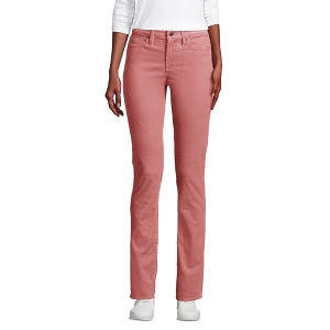 Lands' End Lands' End Women's Mid Rise Straight Leg Corduroy Pants - 1 of 3