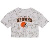 NFL Cleveland Browns Girls' Short Sleeve Tie-Dye Fashion Crop T-Shirt - 2 of 3