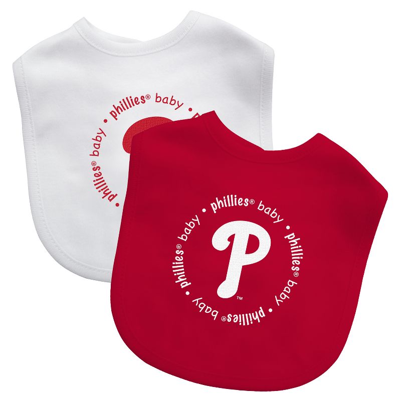 BabyFanatic Officially Licensed Unisex Baby Bibs 2 Pack - MLB Philadelphia Phillies, 1 of 6