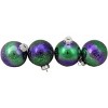 Northlight 4ct Blue and Green Striped Speckled Christmas Ball Ornaments 3.25" (80mm) - 2 of 2