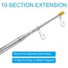 Unique Bargains Stainless Steel Telescopic Portable Sponge Handle Flag Poles 8.2 Feet Orange 2 Pcs - 4 of 4