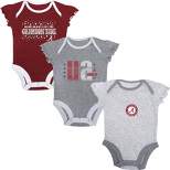 NCAA Alabama Crimson Tide Infant Girls' 3pk Bodysuit
