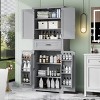 Tall Bathroom Storage Cabinet, Bathroom Cabinets Modern With Multi-Functional Storage Space, Bathroom Storage Cabinets Floor Standing-Cuddlewood - 3 of 4