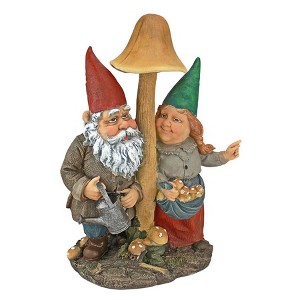 Design Toscano Mushroom Hunters Garden Gnome Statue - Multicolored - 1 of 4