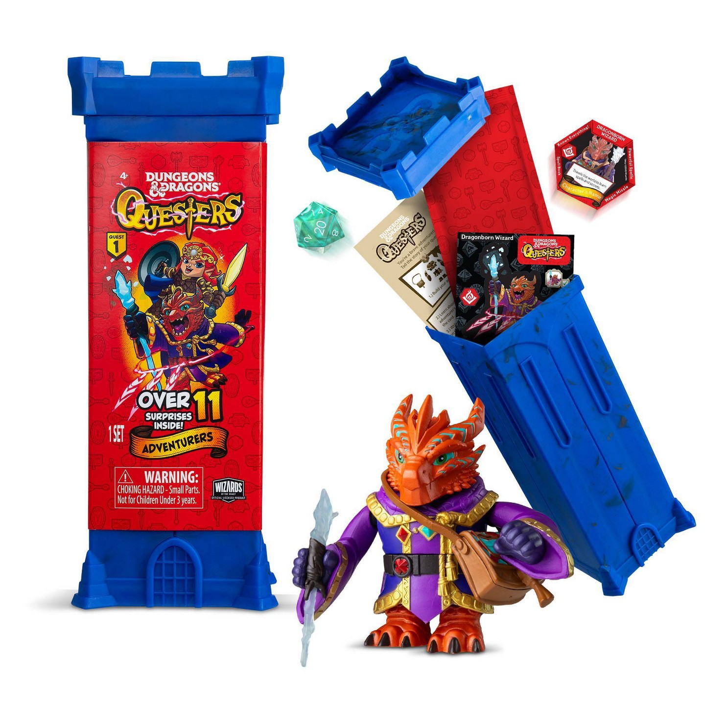 Детские фигурки Dungeons & Dragons Questers Adventurer Characters Blind Pack - 3.75" BuildableToy Figure — фото 1