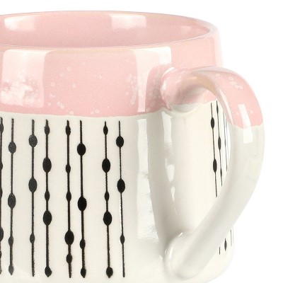 Palmridge 15oz Ceramic Coffee Mug Set in Pink, Yellow, Gray, and Blue