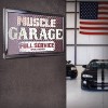 Muscle Garage Full Service Open 24 Hours Framed LED Sign Gray/Brown - American Art Decor - 3 of 4