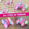 Remote Control Car , Flashing Light, 4WD 2.4GHz RC Stunt Car, 360 Flip, Pink, Birthday Gift, Christmas - 4 of 4