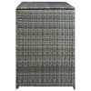 VidaXL Double Wheelie Bin Shed Poly Rattan Anthracite 58.3"x30.3"x43.7" - 4 of 4