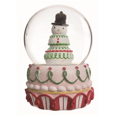 Transpac Resin Multicolor Christmas Candy Water Globe