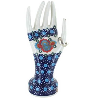 Blue Rose Polish Pottery Verona Hand Ring Holder