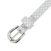 INSPIRE CHIC Women's Shinny Sparkly Bling Extra Thin Skinny PU Leather Waist Belts 1 Pc - 2 of 4