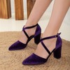 Sina - Purple Velvet Shoes | Forever & Always Shoes - 3 of 4