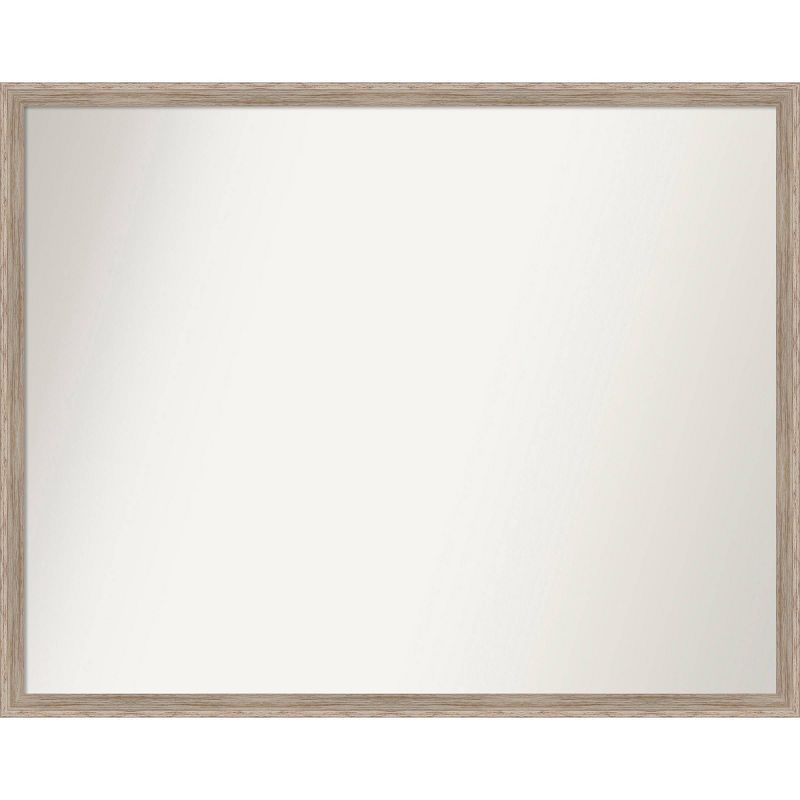 29&#34; x 23&#34; Non-Beveled Hardwood Wedge Whitewash Wood Wall Mirror - Amanti Art, 1 of 11