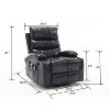 Grungis Faux Leather Massage Chairs,Recliner Chairs with 8-Point Massage and Lumbar Heating for Living Room - 3 of 4