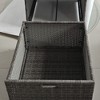 FURNIinspire Utility Storage Cabinet Valet Pool Towel Rack Waterproof PE Plastic Rattan Wicker Storage Organizer, Dark Grey, 47.40"*4.70"*25.20" - 3 of 4