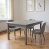 HomeRoots 48" Gray Solid Wood Dining Table - 2 of 4