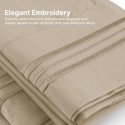 Twin XL Cream Microfiber Deep Pocket Sheet Set