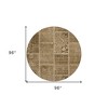 Brown And Beige Patchwork Washable Indoor Outdoor Area Rug - 3 of 4