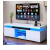 Modern TV Stand With Charging Station & LED Lights For 55/60/65 Inch TV Entertainment Center Media Console Living Room - 2 of 4