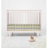 Bacati - Multicolor Stripes Green Yellow Beige Chocolate 100 percent Cotton Universal Baby US Standard Crib or Toddler Bed Fitted Sheet - 4 of 4