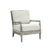 35" Saraid Accent Chair Beige Linen/Gray Oak Finish - Acme Furniture: Velvet Upholstery, No Assembly Required, Wood Frame - 2 of 4