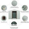 Acekool 6x5 FT Outdoor Metal Storage Shed with Window, Sliding Lockable Doors, Vents, Galvanized Steel - 4 of 4