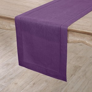 Solino Home Linen Classic Hemstitch Table Runner - 1 of 4