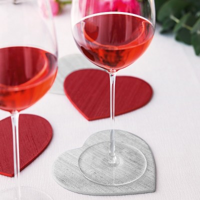 Togas Emery Red/Grey Wineglass Coaster