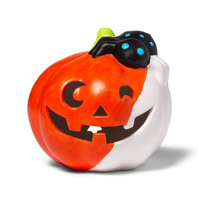 Lit Ceramic Pumpkin Spider - Mondo Llama™