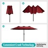 Sevobal Patio Umbrellas Double Sided Twin Outdoor Market Umbrella, Extra Large with Crank Handle for Lawn, and Backyard, Red, 181.1“*106.2"*94.5" - 4 of 4