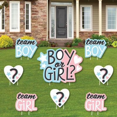 Big Dot Of Happiness Chevron Gender Reveal - Party Decorations - Gender  Reveal Party Welcome Yard Sign : Target