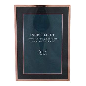 Northlight 7.25" Classical Rectangular 5" x 7" Photo Picture Frame with Easel Back - Rose Gold