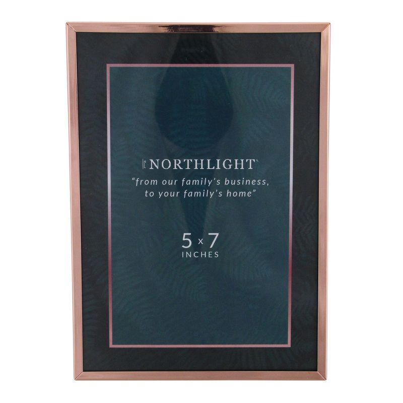 Northlight 7.25" Classical Rectangular 5" x 7" Photo Picture Frame with Easel Back - Rose Gold, 1 of 6