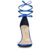 Allegra K Women's Opened Toe Clear Strap Stiletto Heel Lace Up Sandals - 3 of 4