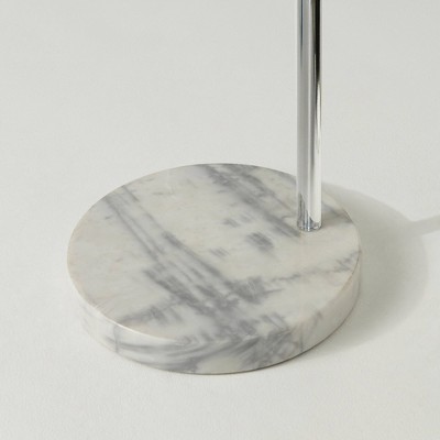 Adjustable Chrome Arc Floor Lamp with Marble Base