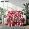 Lomsoe Candy Explosion Printed Throw Blanket, Soft Flannel Couch Cover, Modern Candy Cane Spiral Pattern, Ideal Christmas Gift. - 3 of 4