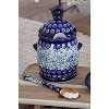 Blue Rose Polish Pottery 1848-1849 Zaklady Honey Pot & Dipper - 3 of 3
