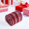 Unique Bargains Gift Wrap Ribbons Tartan Christmas Bow Polyester Pumpkin 118.11"x2.48" 1 Pc - 2 of 4