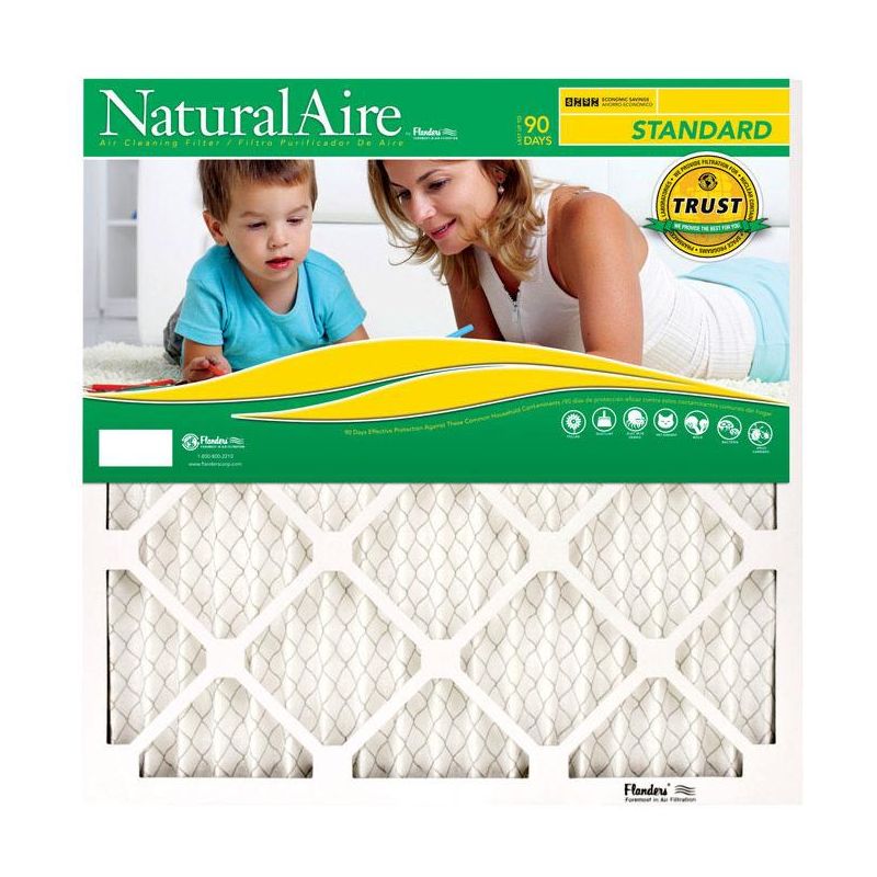 NaturalAire 12 in. W X 24 in. H X 1 in. D Synthetic 8 MERV Pleated Air Filter (Pack of 12), 1 of 2