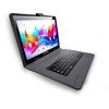 LINSAY® 10.1" Octa Core  256GB STORAGE Android 15 BUNDLE with BLACK DESIGNER CLOTH KEYBOARD CASE and STYLISH COMPACT BACKPACK - 3 of 4