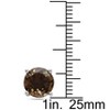 EVERLY JEWELRY | Sterling Silver 3 1/2ct TGW Smokey Quartz Solitaire Stud Earrings - 3 of 4