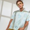 Campus Sutra Men Men's Ivory White Faded Foliage Oversized Shirt - 2 of 4