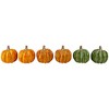 Northlight Fall Harvest Boxed Pumpkin Thanksgiving Decorations - Orange and Green - Set of 6 - image 3 of 4