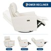 Power Recliner Chair Swivel Glider Upholstered Faux Leather Nursery Rocker Reclining Sofa Chair with Charging Port, Curved Armrests & Padded Backrest - 4 of 4