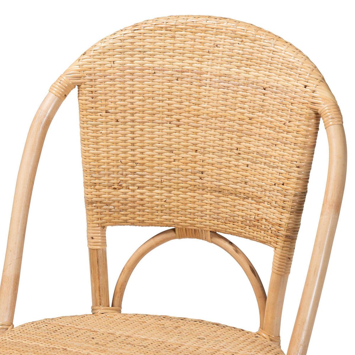 bali & pari Jaylyn Bohemian Natural Rattan Dining Chair Natural - thumbnail 9