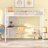ALEXOUN Metal Loft Bed Frame, Loft Bed with L-Shape Desk and Metal Grid, Space Saving Loft Bed with Desk Underneath for Kids,Teens - 4 of 4