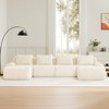 146'' Flannelette U-Shaped Modular Sectional Sofa with Movable Ottoman, Boneless Design, and Deep Seat - 2 of 4