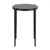 Metal Round Contemporary Side Table in Black - Henn&Hart - 2 of 4