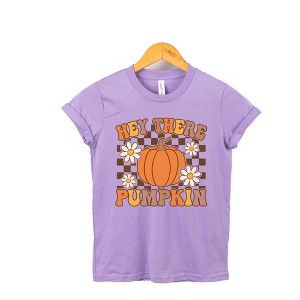 The Juniper Shop Hey There Pumpkin Flowers Kids Short Sleeve Tee - 1 of 2